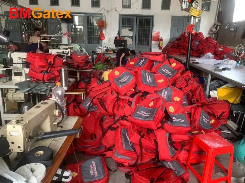 Quy trình đặt may balo trung tâm anh ngữ tại BMGatex